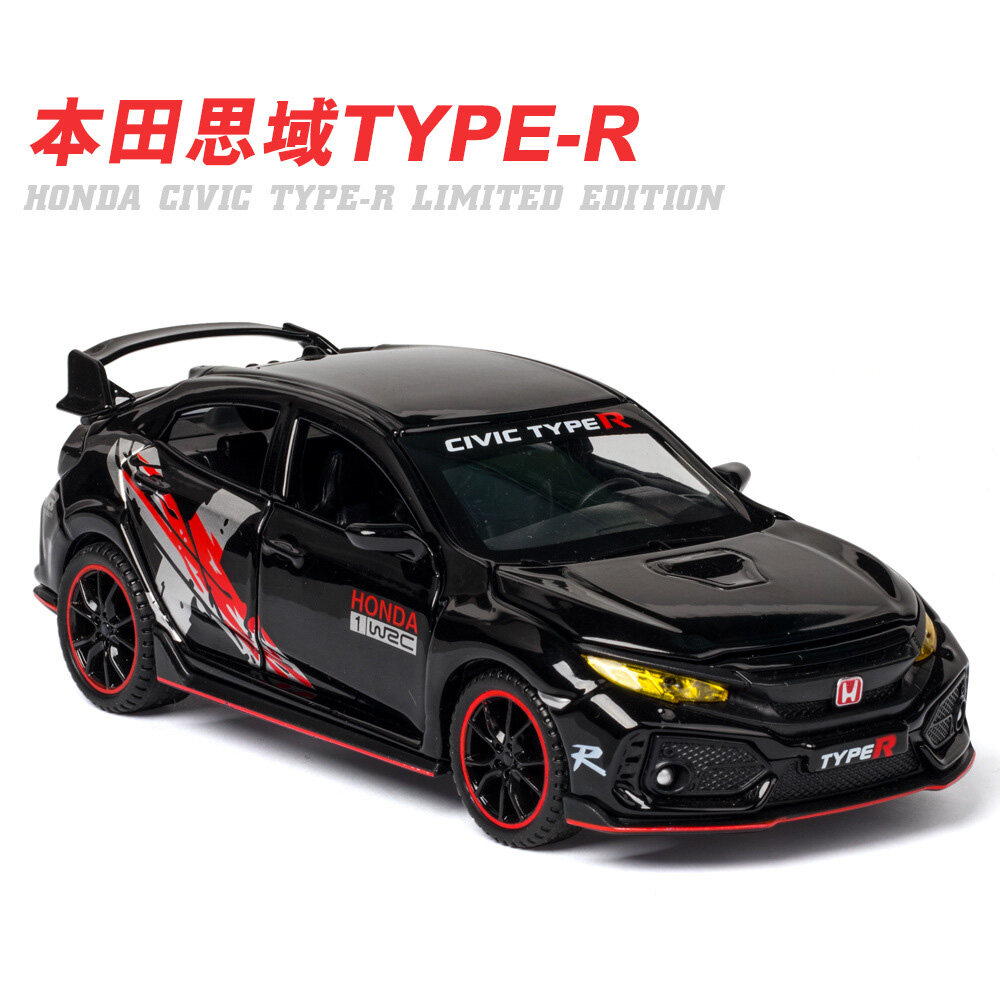 LEO 1:32 DIECAST Honda Civic type R model alloy car sound and light pull back caR TOYS COLLECTION Toys for boys
