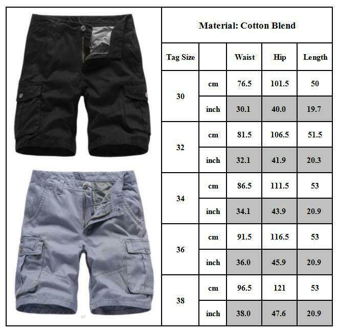 Mens Army Military Cargo Combat Shorts Summer Work Short Pants Casual Trousers COD Kraiefs