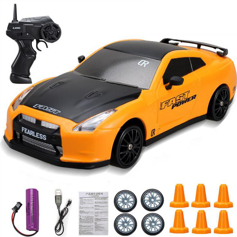 [Flash Sale] Kmoist RC Drift Car 1:24 2.4G AE86 GTR Model Toy Wireless Remote Control Stunt Cars High Speed Racing Vehicles with Replaceable Tires Toys For Kids Boys Gift