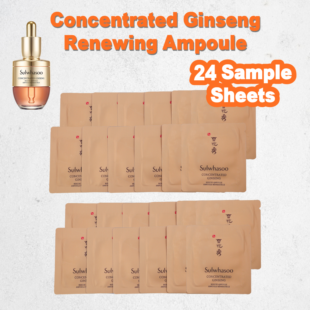 [Sulwhasoo][2021 NEW] Concentrated Ginseng Rescue Ampoule 1ml (24ea SAMPLE)