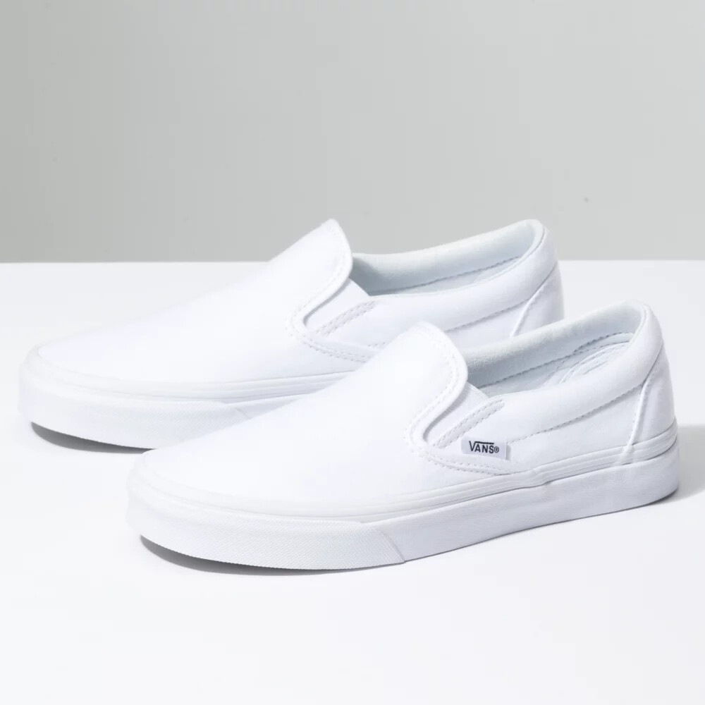 Vans Classic Slip-On Unisex Sneakers Men (Unisex US Size) White VN000EYEW001