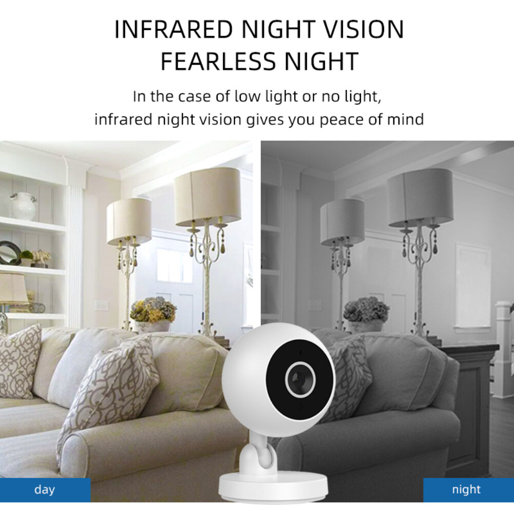 【easy to use】cctv camera for home wireless with voice connect to cellphone night vision 1080p hd ip camera 360° rotation two-way intercom Remote monitoring mini camera IP Security Cameras wifi camera
