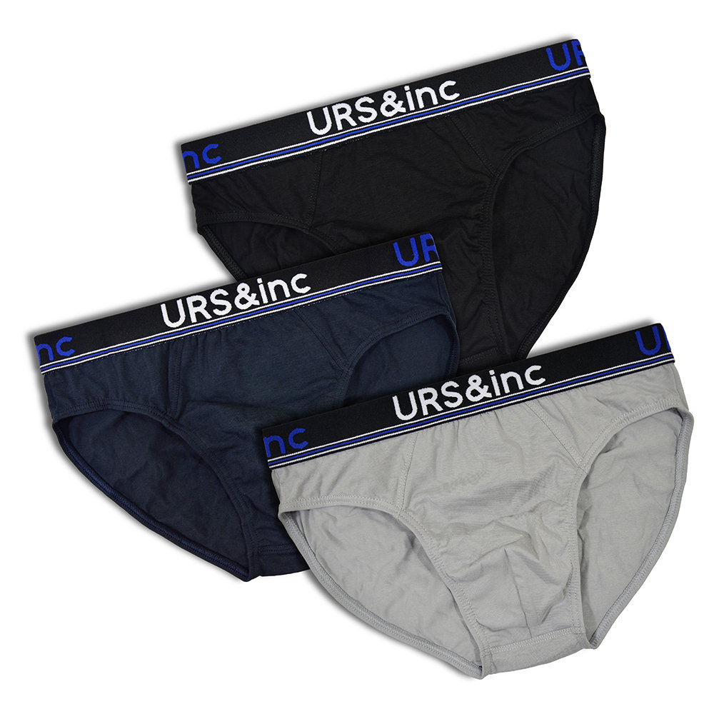 URS & inc Mens 3-Piece Mini Briefs