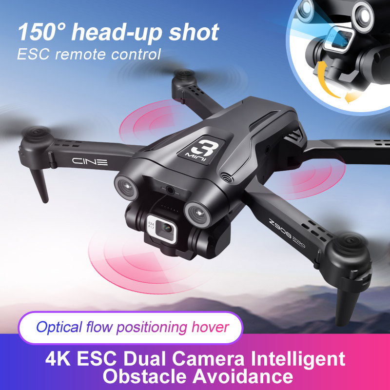 Tongjia Z908 DJI drone with camera remote control four-axis drone, with 4k HD camera, suitable for beginners, WiFi FPV real-time video, high-altitude hovering, optical flow fixed height, one-key take