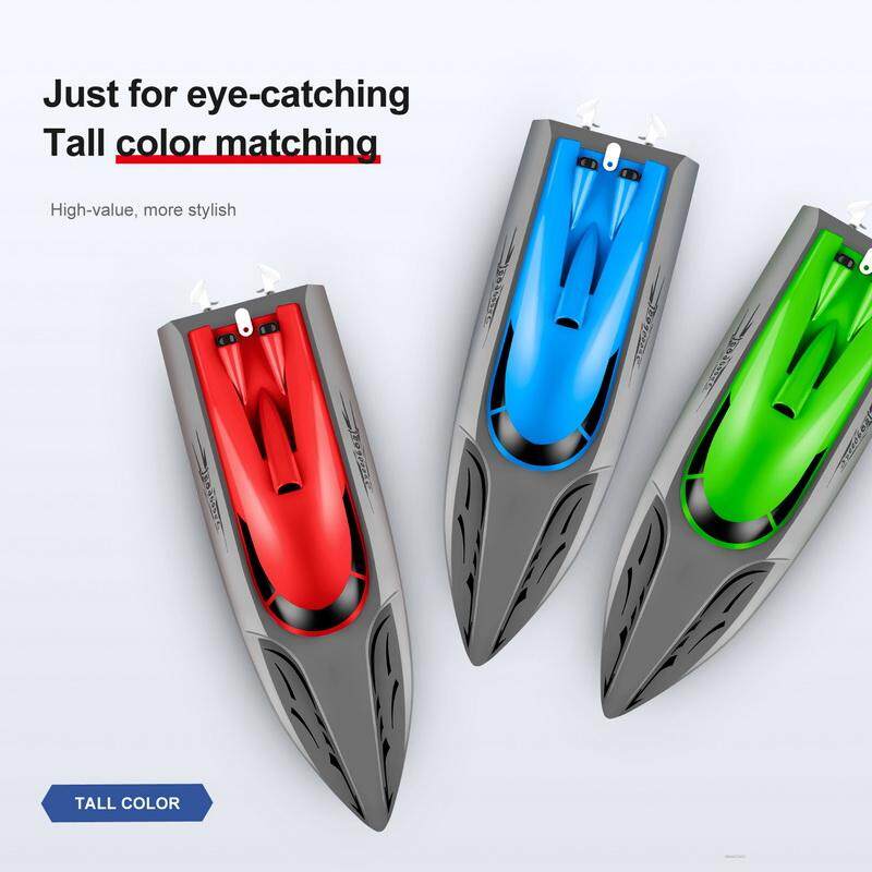CEVENNESFE NEW Product 2.4G Remote Control Boat Rechargeable High Speed Speed Boat Yacht Wheel Childrens Racing Boat Summer Water Toy