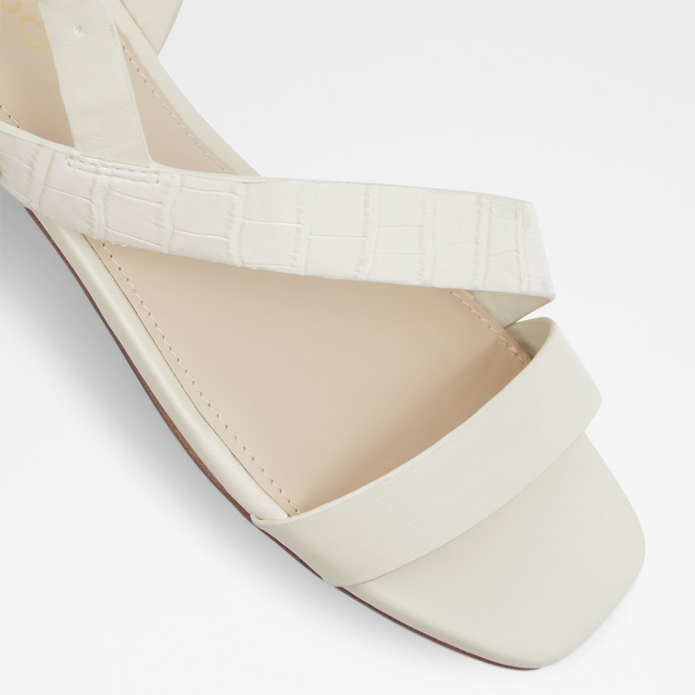 ALDO EDARDONI Women Round Toe Buckle Closure Two Piece Heeled Sandal