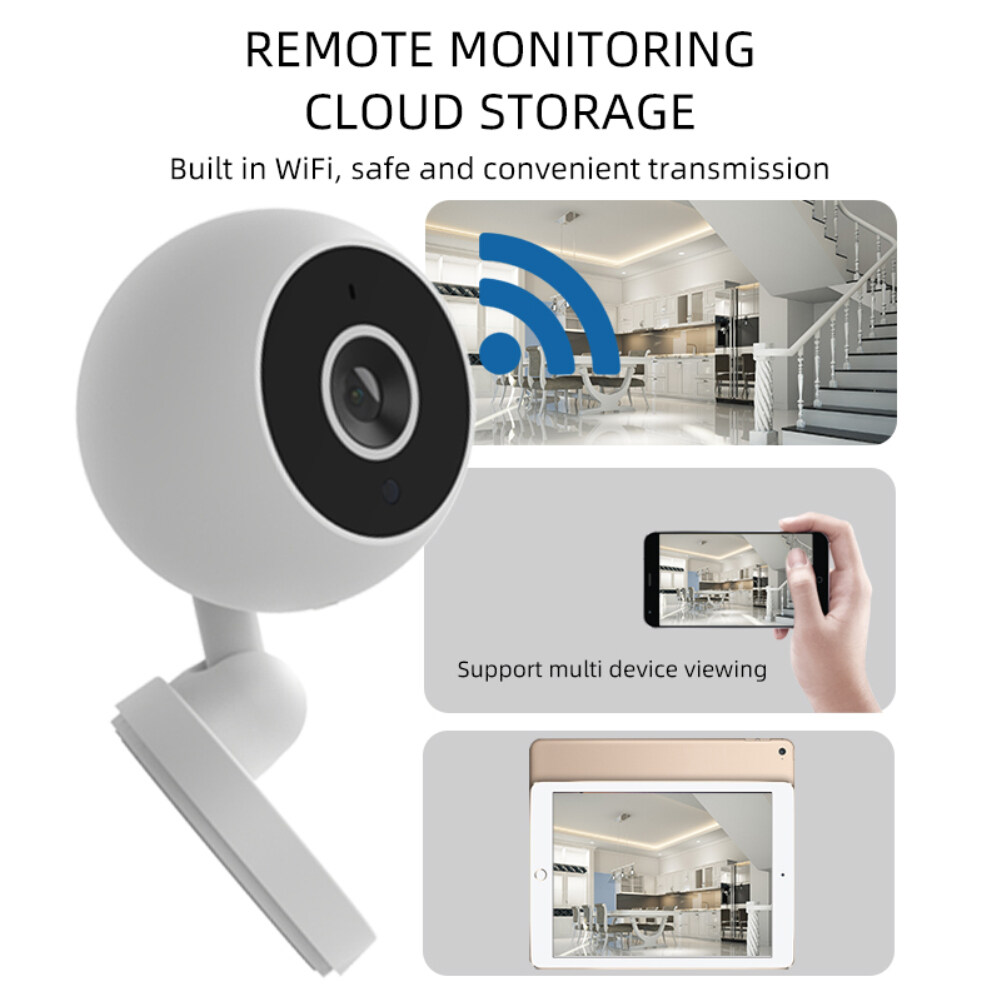 【easy to use】cctv camera for home wireless with voice connect to cellphone night vision 1080p hd ip camera 360° rotation two-way intercom Remote monitoring mini camera IP Security Cameras wifi camera